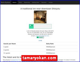 Hotels in Tokyo, Japan, tamaryokan.com